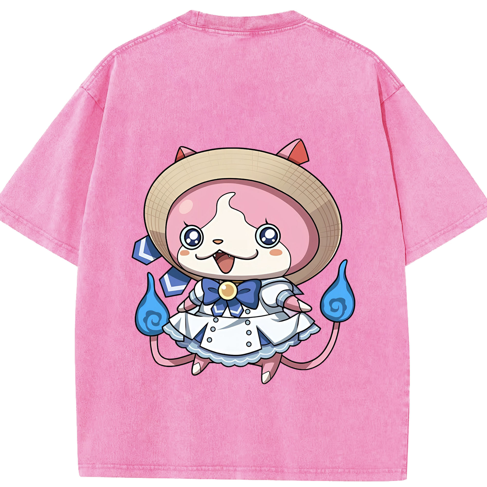 （画像用） 妖怪ウォッチ Yo-kai Watch 綿100% ヴィンテージ風 半袖Tシャツ（背面プリント）